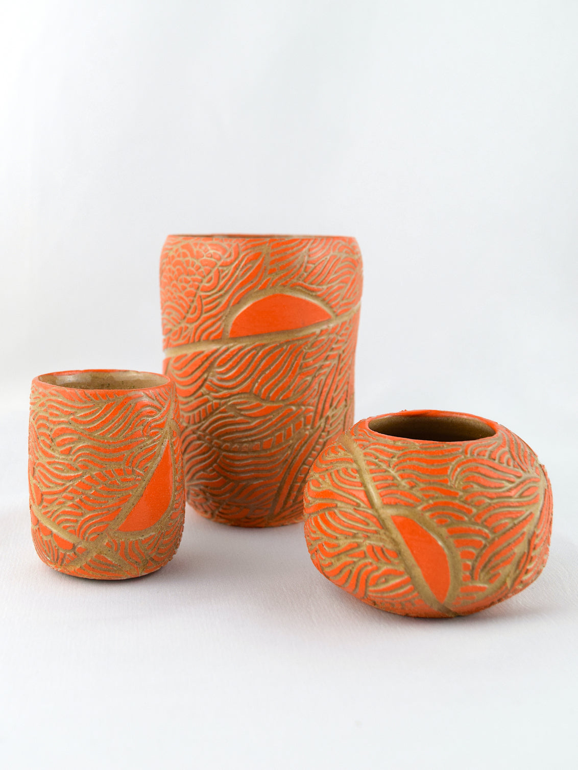 MINI BUD VASE - ORANGE - GEO FLOURISH