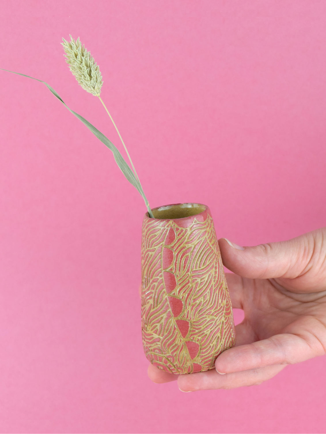 MIDI BUD - PINK STONE - TALL GEO & FLOURISH