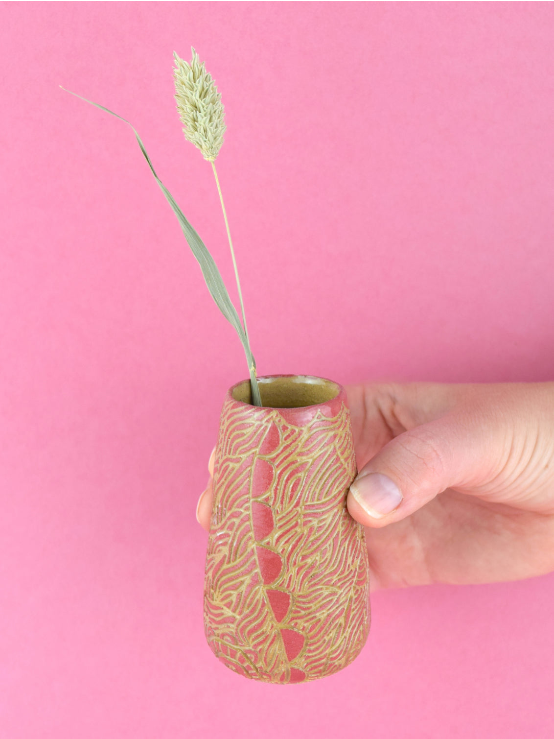 MIDI BUD - PINK STONE - TALL GEO & FLOURISH
