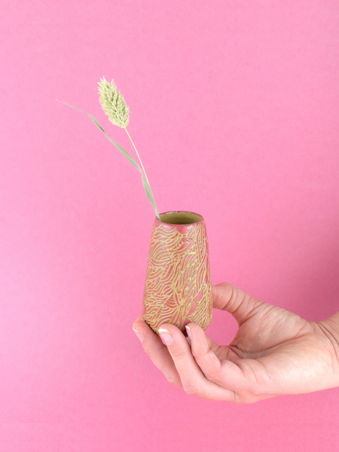 MIDI BUD - PINK STONE - TALL GEO & FLOURISH