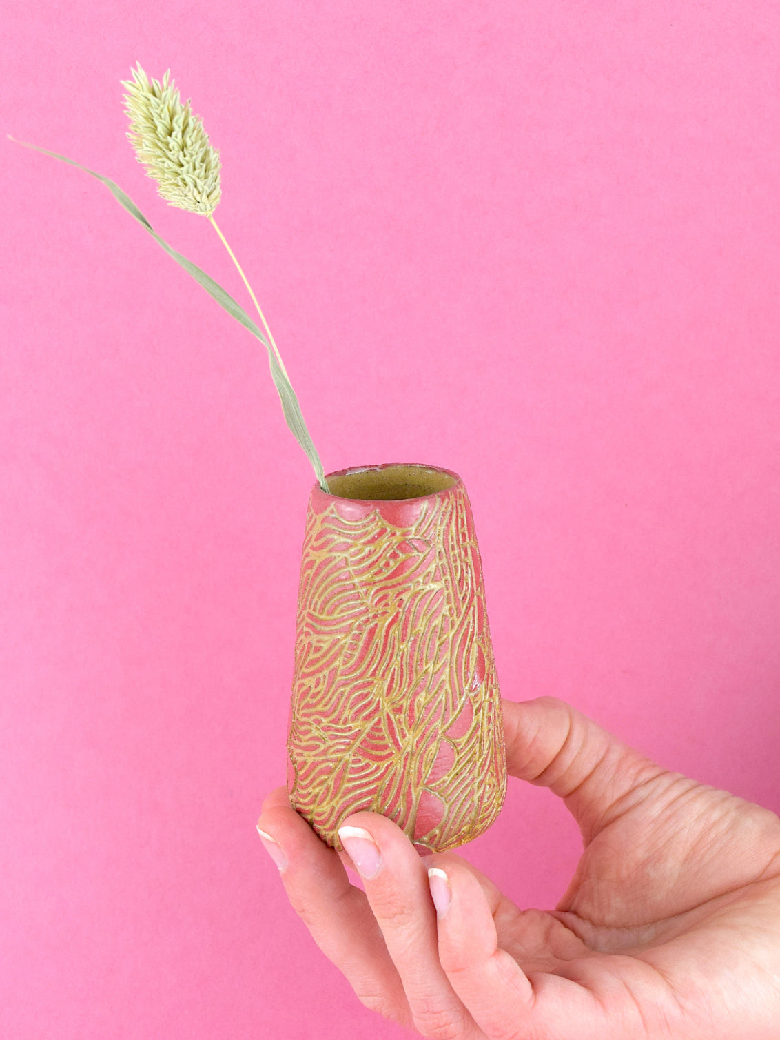 MIDI BUD - PINK STONE - TALL GEO & FLOURISH