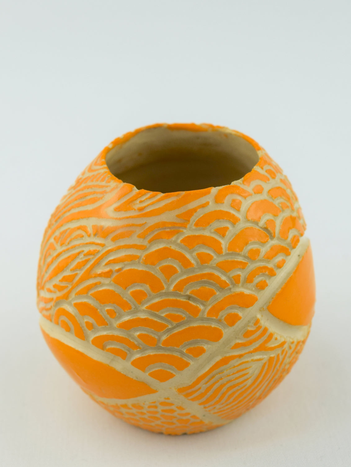 MIDI BUD EGG - ORANGE - GEO FLOURISH 2