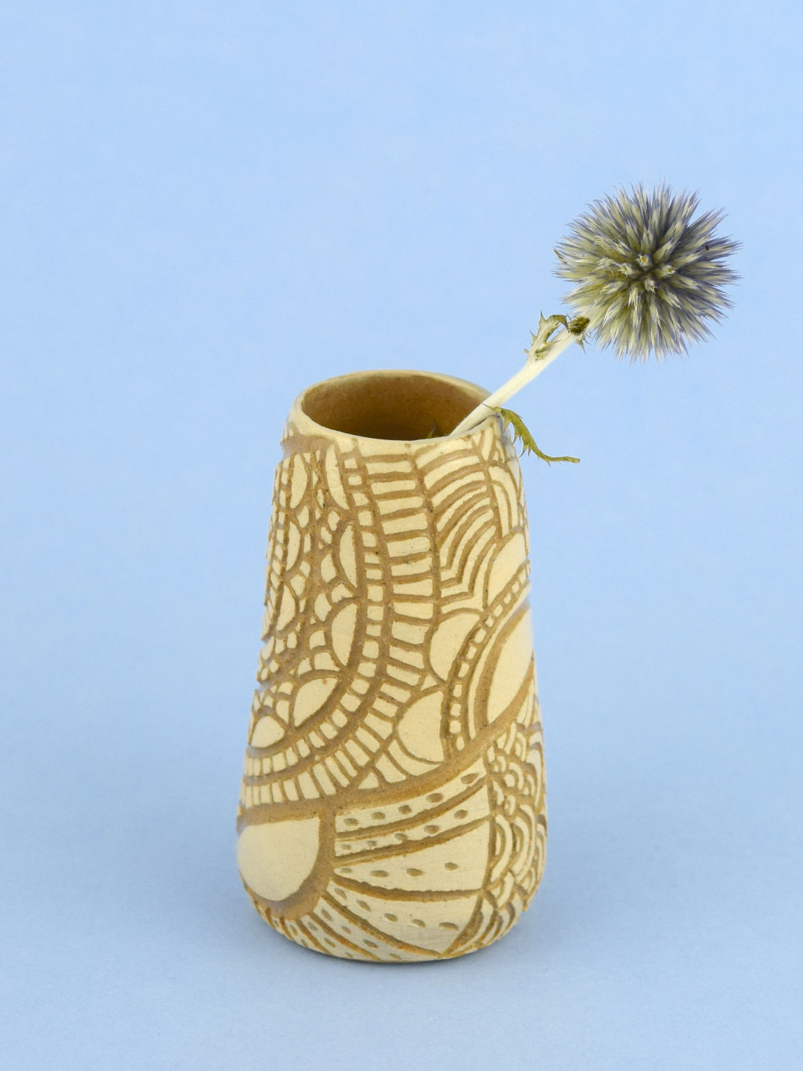 MINI BUD VASE - CREAM STONE - FLOURISH & GEO