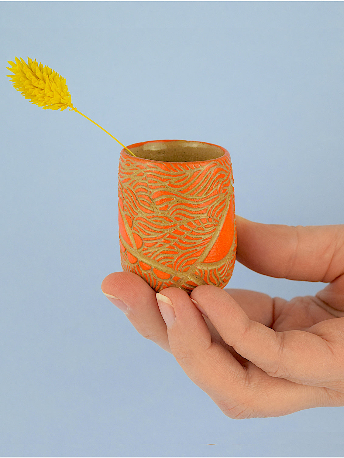 MINI BUD VASE - ORANGE - GEO FLOURISH