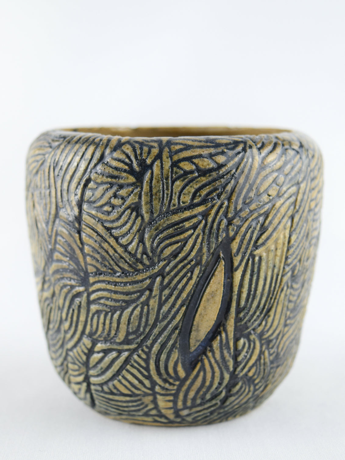 POSY VASE -STONEWARE & BLACK - FLOURISH