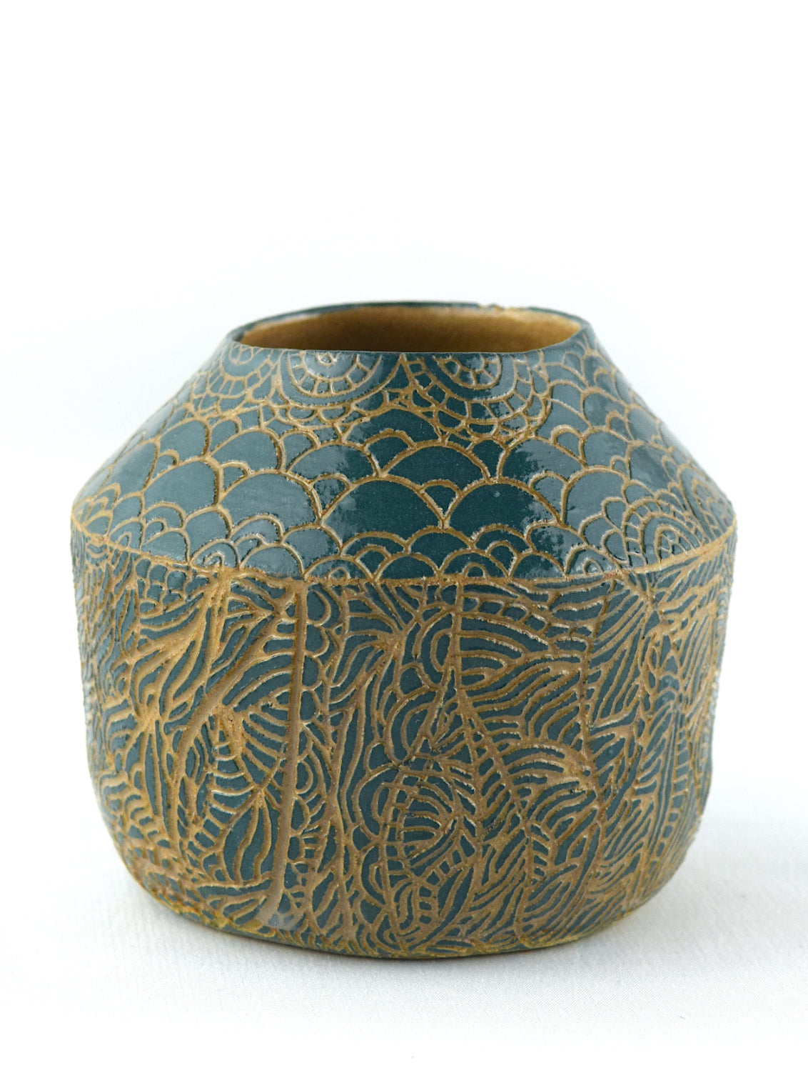 POSY VASE - TEAL - GEO & FLOURISH - £130.00