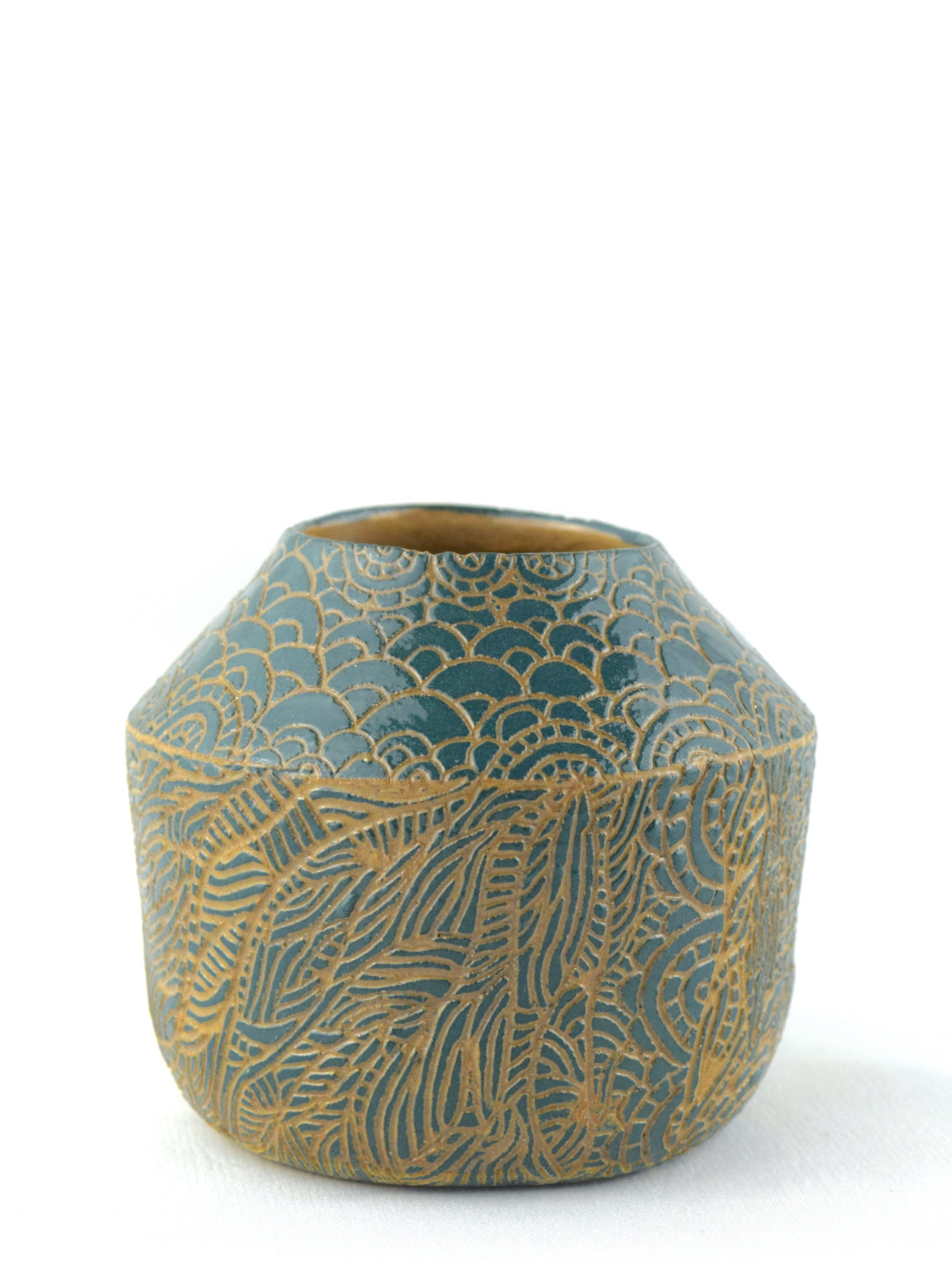 POSY VASE - TEAL - GEO & FLOURISH - £130.00