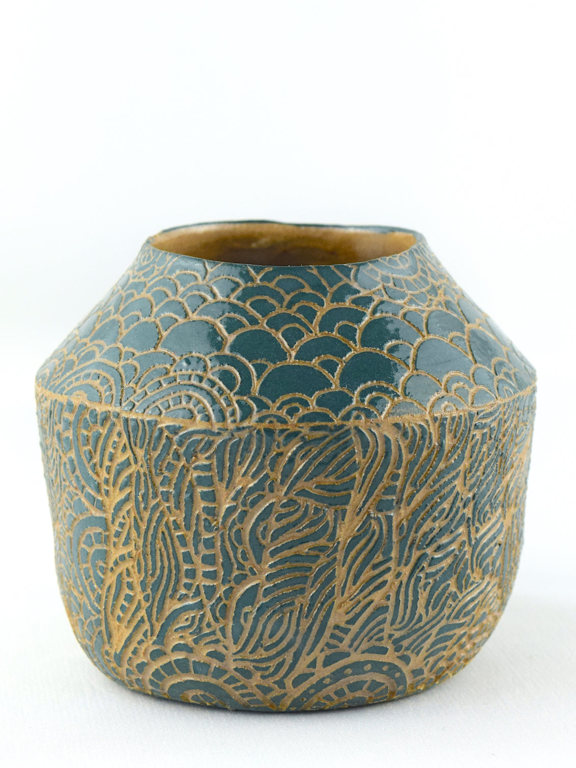 POSY VASE - TEAL - GEO & FLOURISH - £130.00