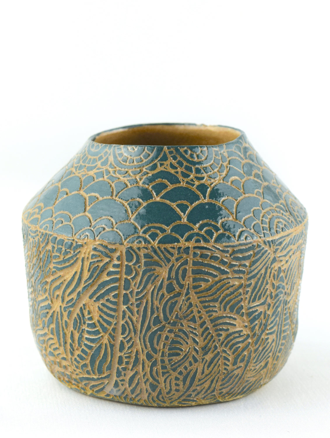 POSY VASE - TEAL - GEO & FLOURISH - £130.00