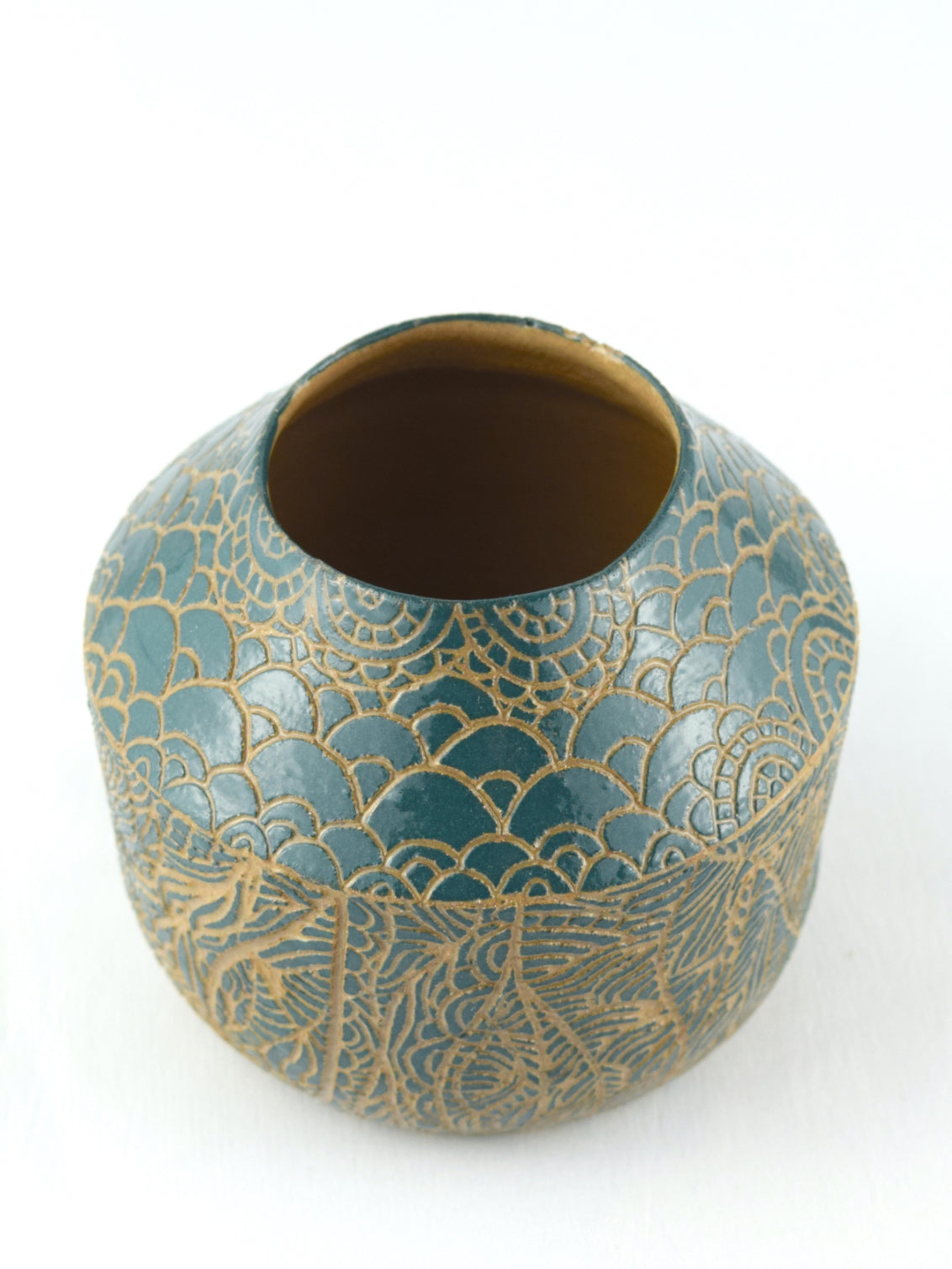 POSY VASE - TEAL - GEO & FLOURISH - £130.00