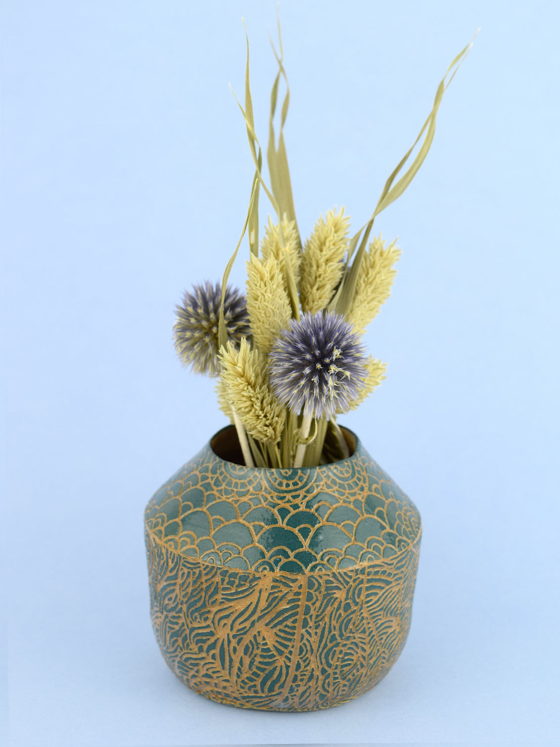 POSY VASE - TEAL - GEO & FLOURISH - £130.00
