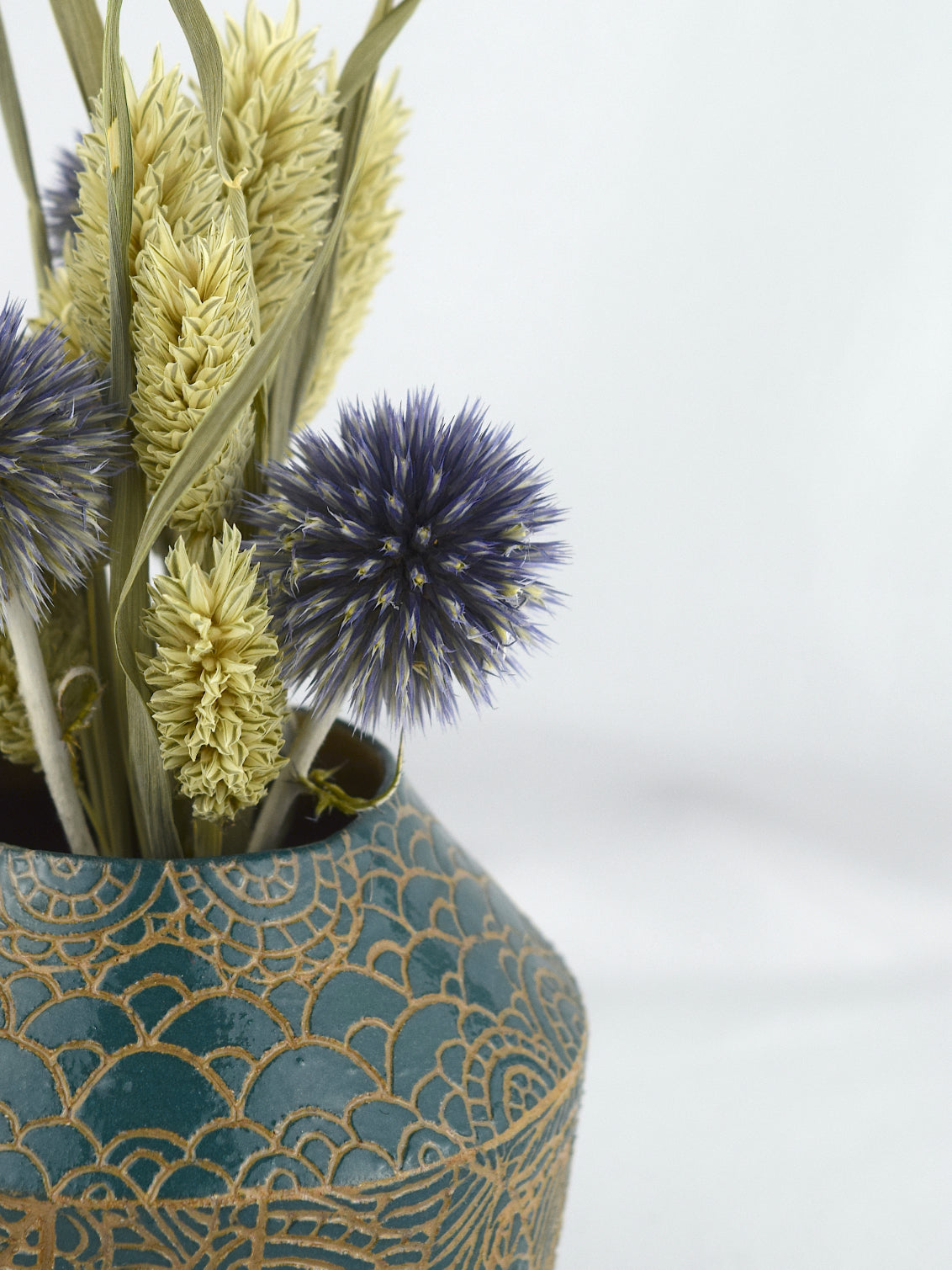 POSY VASE - TEAL - GEO & FLOURISH - £130.00