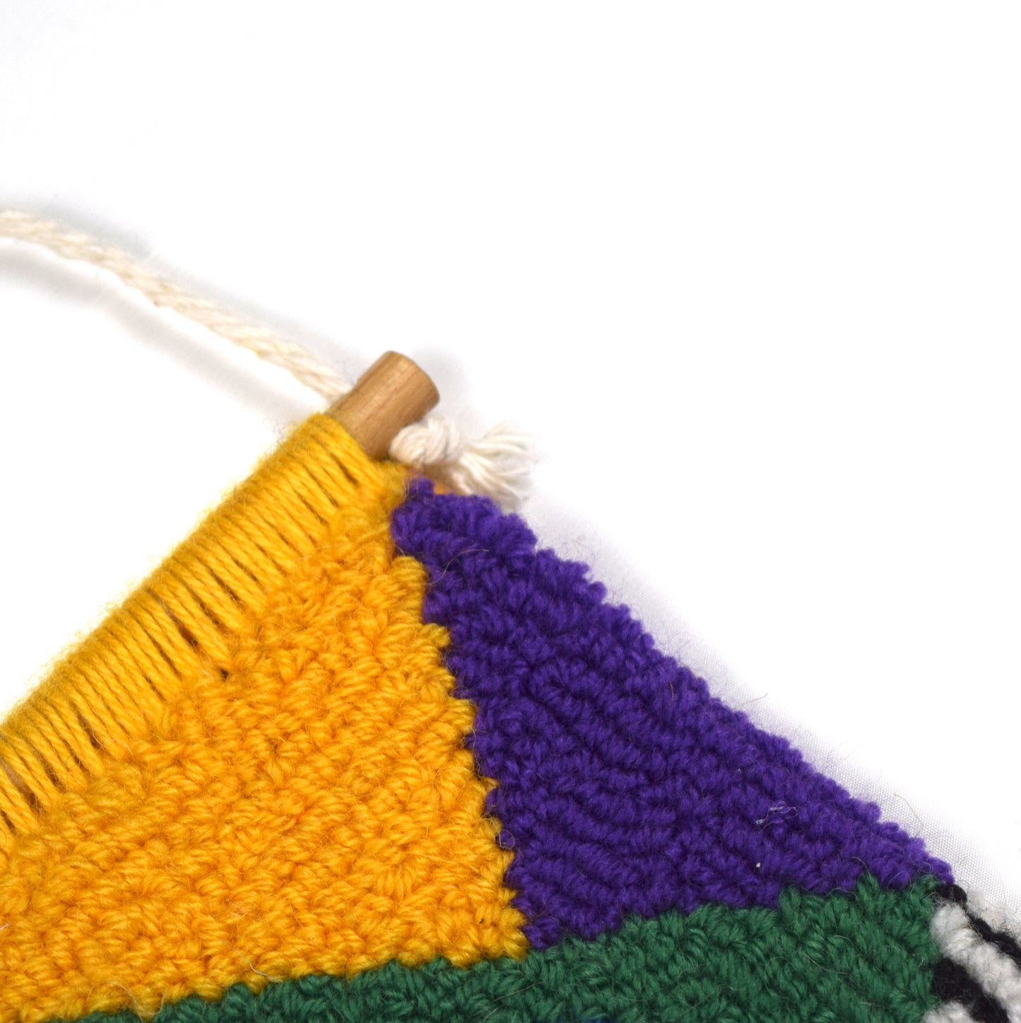 SUMMER FESTIVAL - Yellow, Purple, and Orange - Hand Punched Wall Hanging