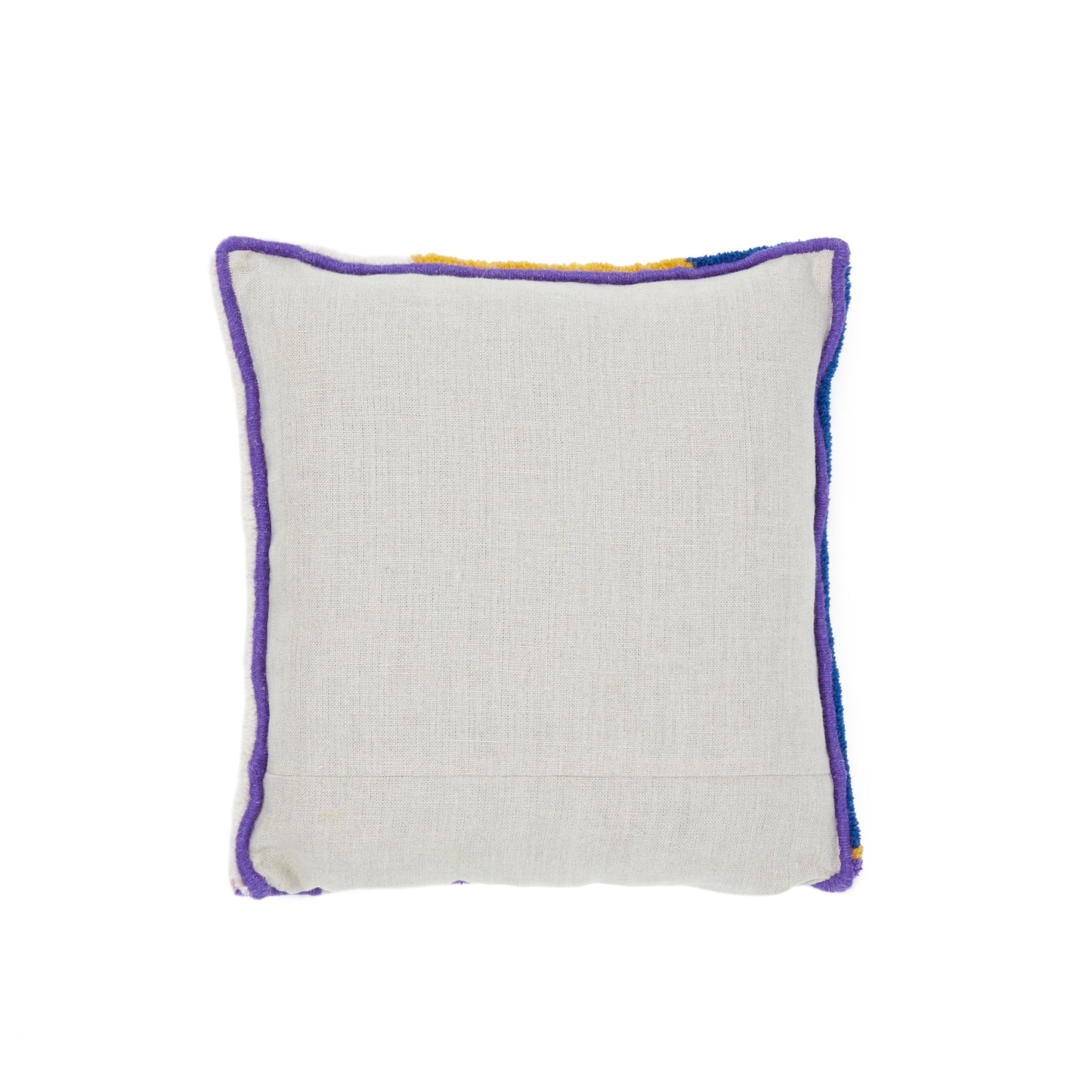 SCANDI 1 HAND TUFTED PURPLE AND MUSTARD CUSHION