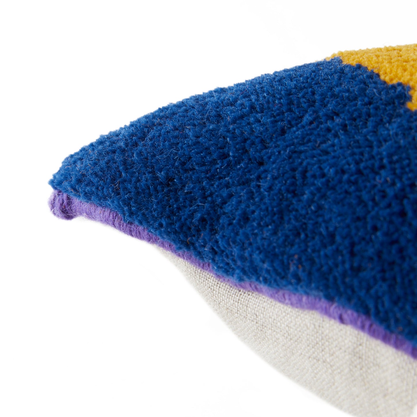 SCANDI 1 HAND TUFTED PURPLE AND MUSTARD CUSHION