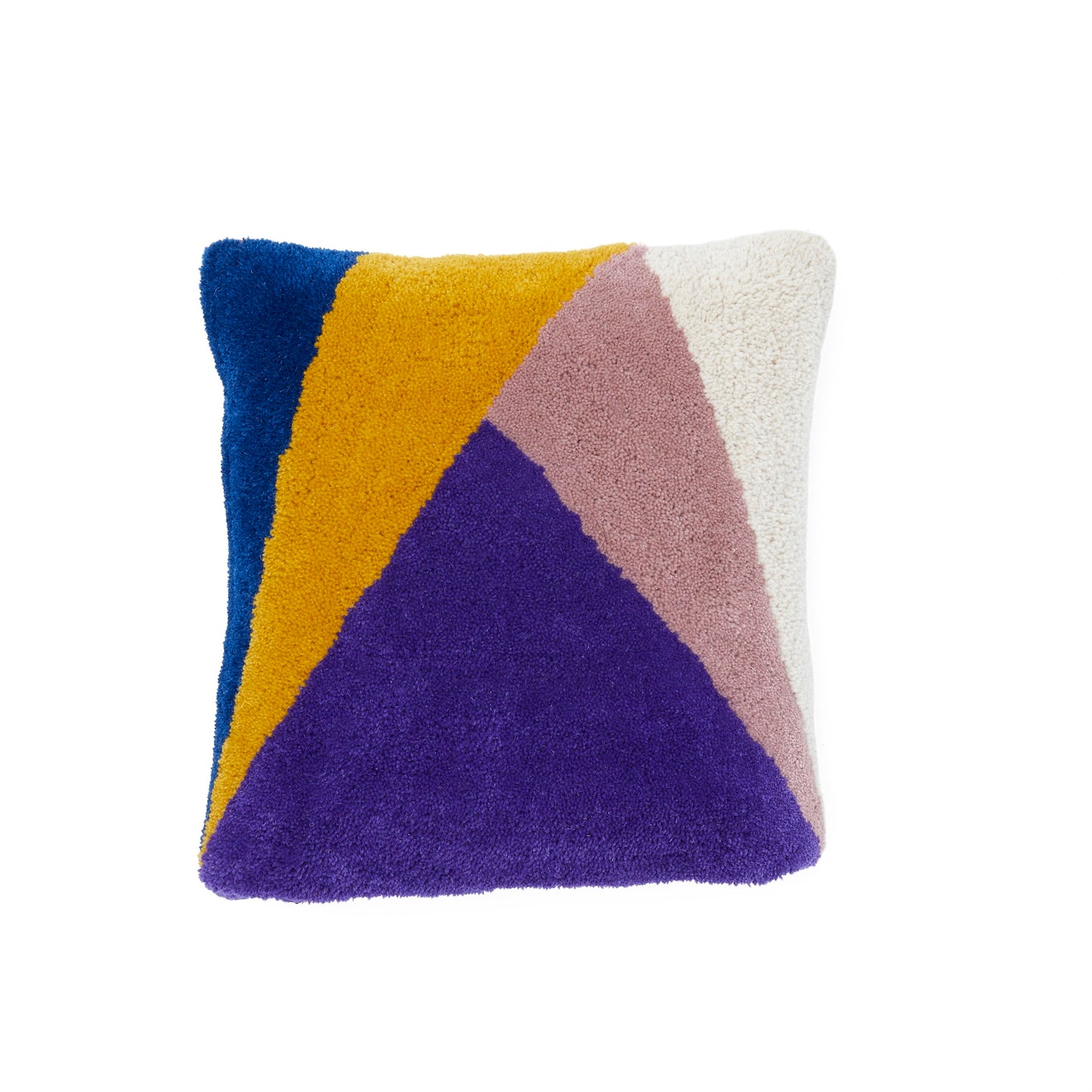 SCANDI 1 HAND TUFTED PURPLE AND MUSTARD CUSHION