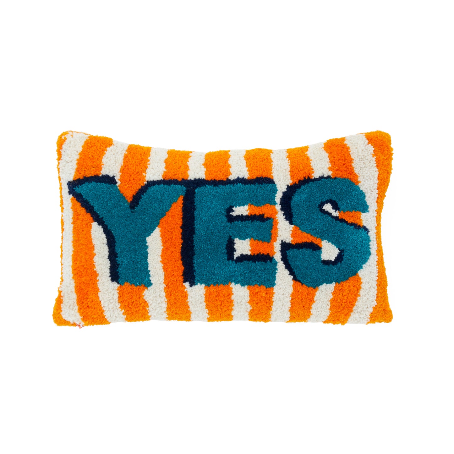 YES - ORANGE TUFTED CUSHION