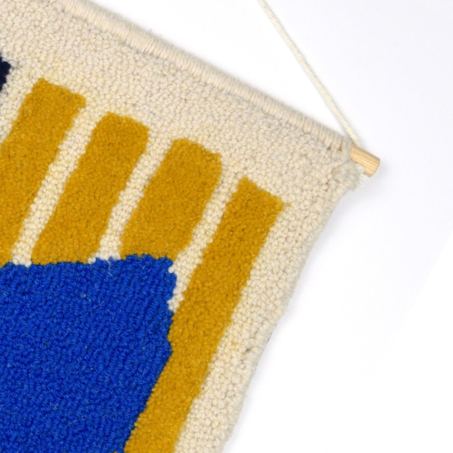 OFF TO SEA - Mustard, Red and Blue - Hand Tufted Wall Hanging
