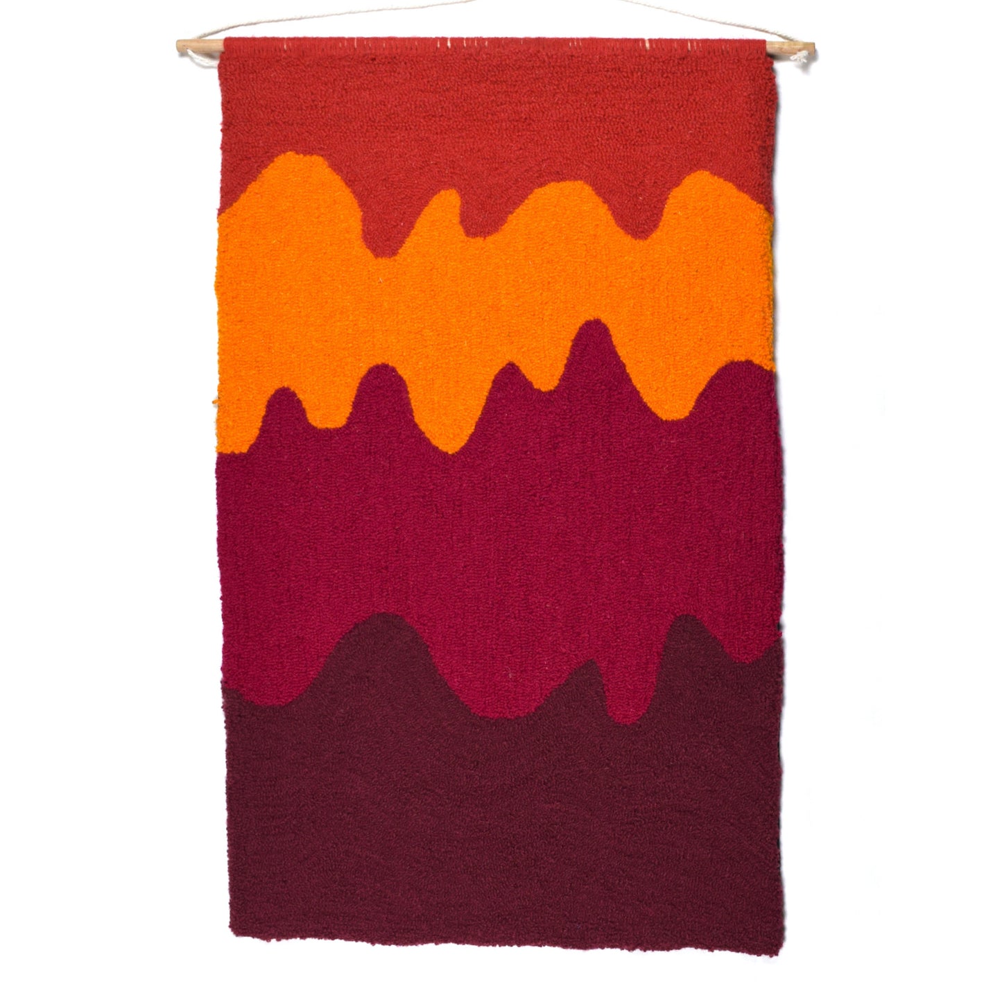MELTING SUMMER - HANDMADE PINK AND ORANGE WALL HANGING