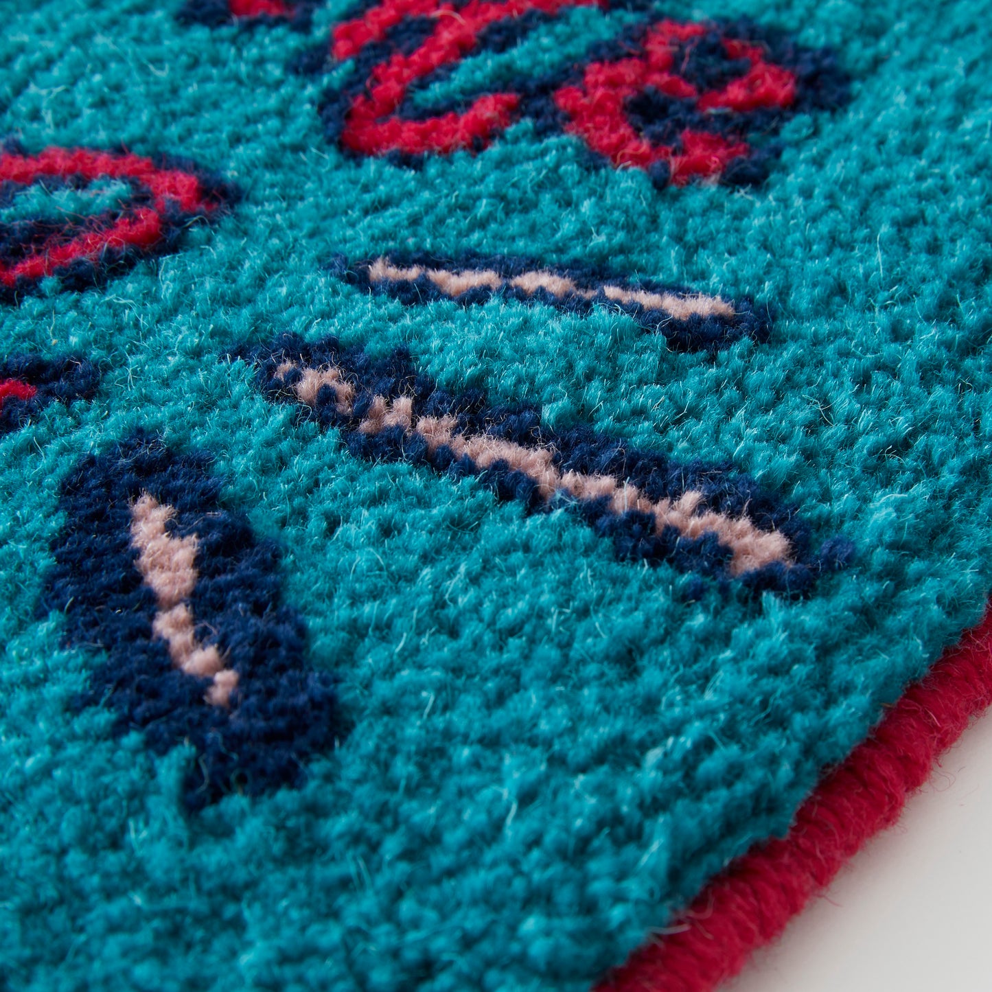 THERE'S NO PLACE LIKE HOME - TURQUOISE AND MAGENTA HANDMADE WALL HANGING
