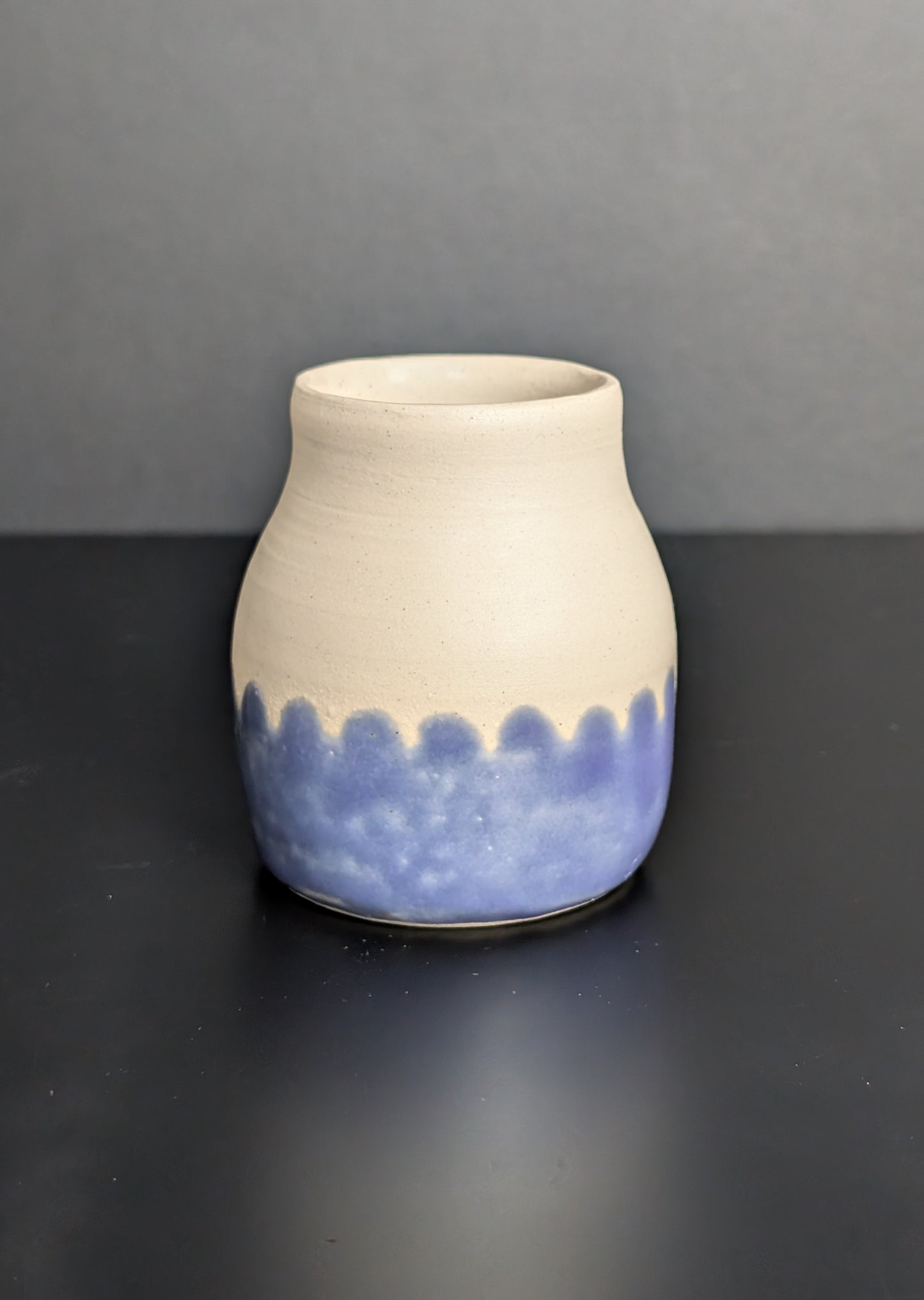 LAVENDER GLAZE WIDE NECK VASE