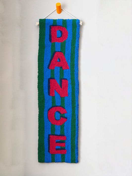 DANCE - HANDMADE BLUE AND PINK WALL HANGING