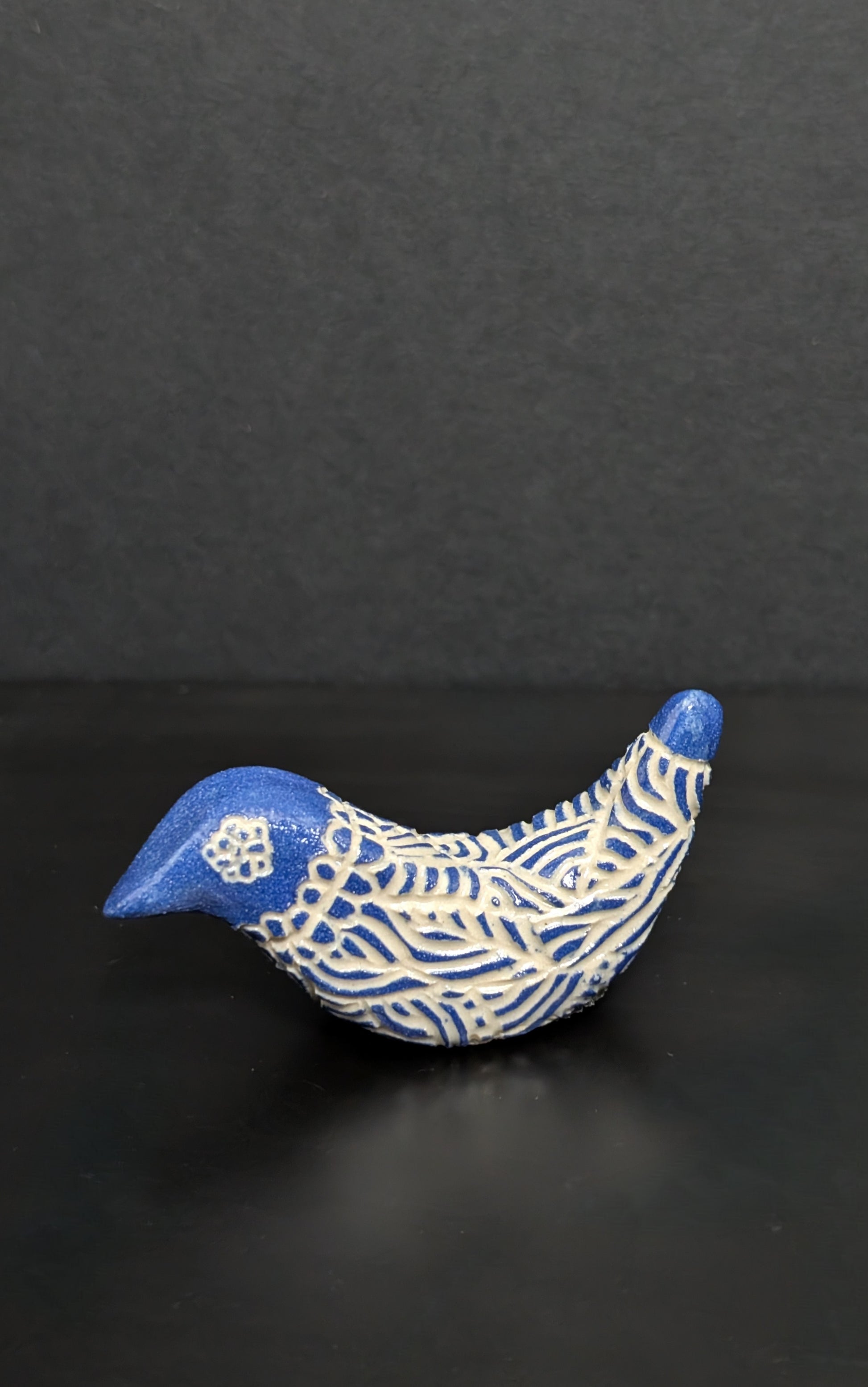 Sgraffito_Blue_Bird_Figurine_-_medium_Full Sgraffito £35