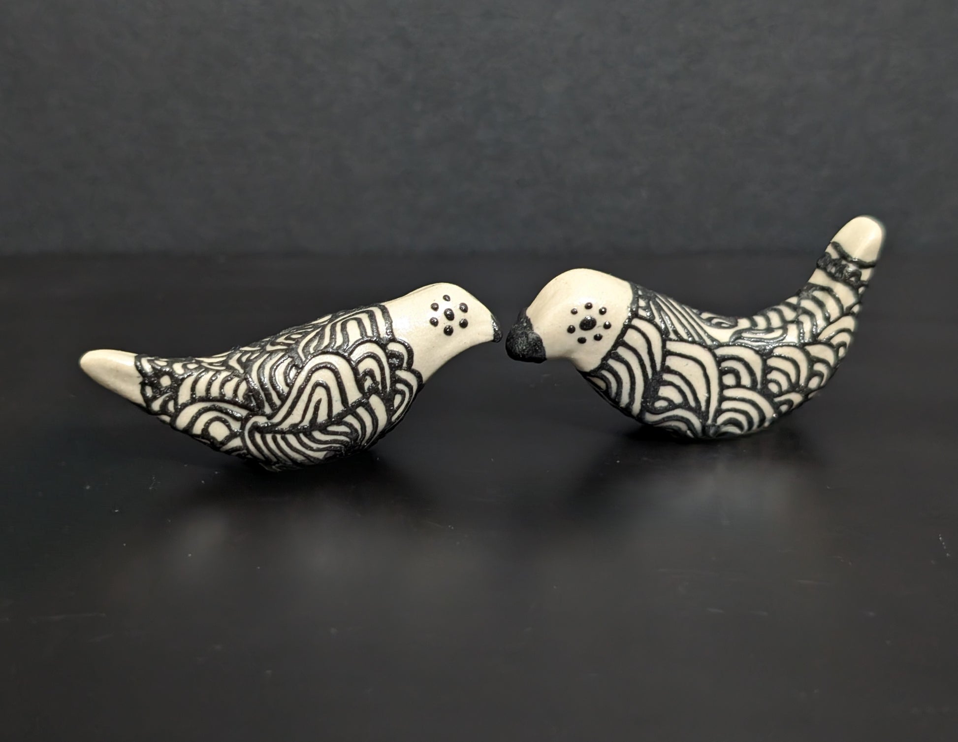 Small BIRD stoneware FIGURINE -£20