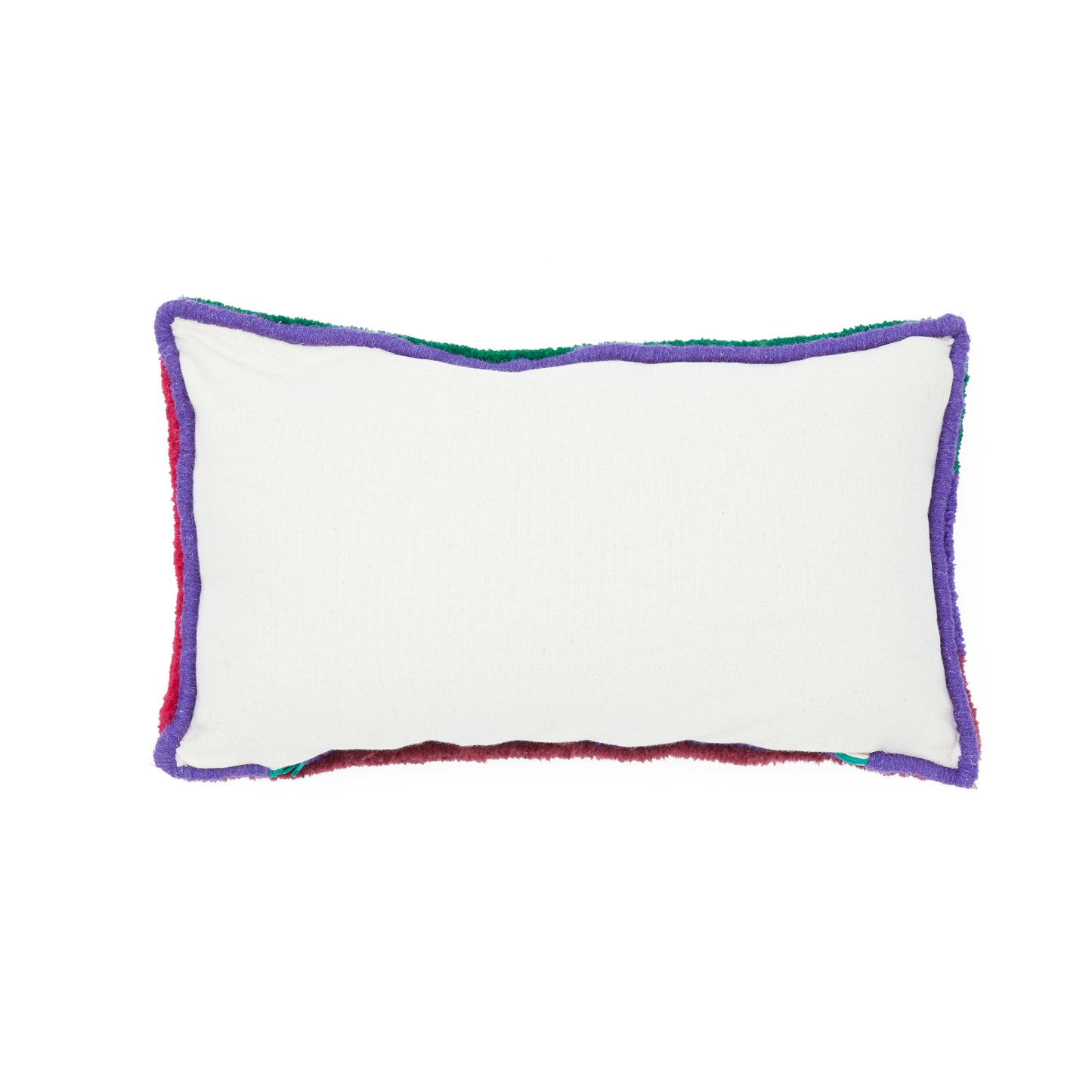 WATERMELON PURPLE, PINK AND GREEN TUFTED CUSHION