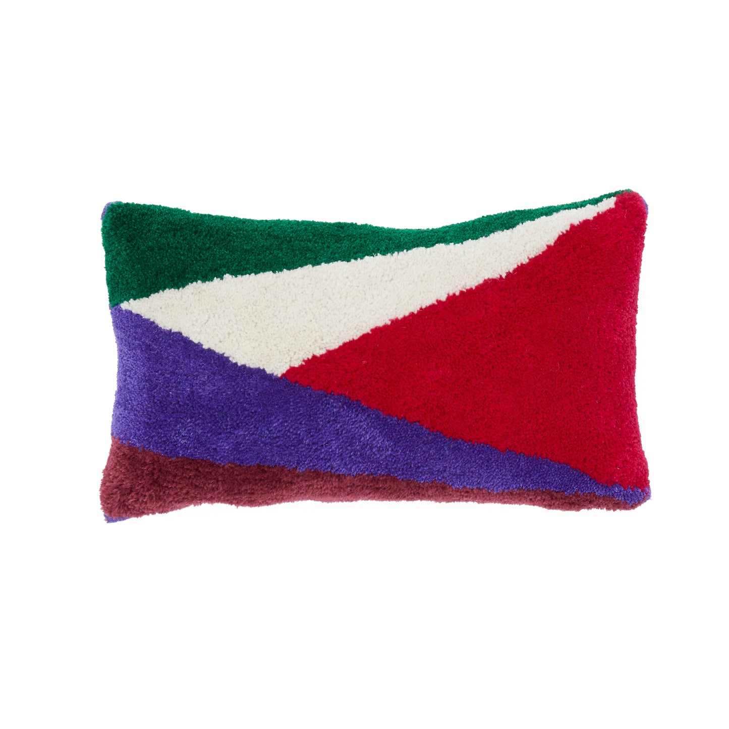WATERMELON PURPLE, PINK AND GREEN TUFTED CUSHION